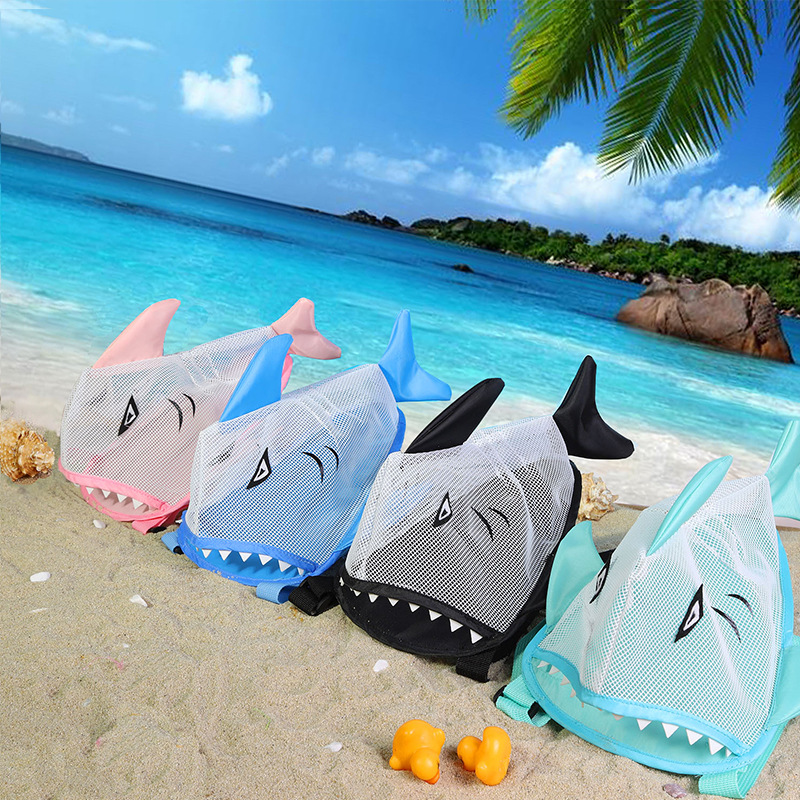 Unisexe Moyen Nylon Requin Mignon Plage Ouvert Sac De Plage display picture 3