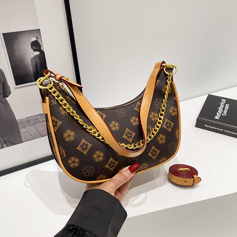 Vintage Print Small Crossbody Shoulder Bag For Women, Square Design_voghion.com