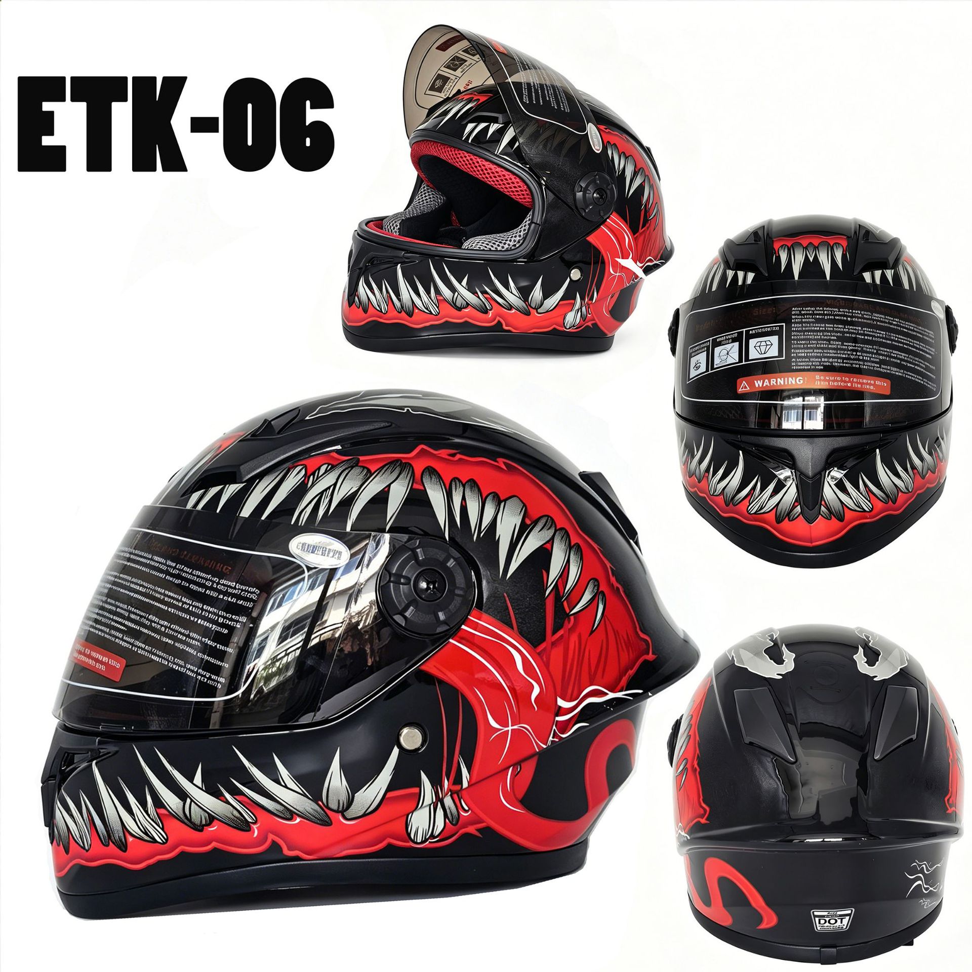 Adult and Children's Motorcycle Helmets Dot Certified Electric Vehicle Bicycle Helmets Off-Road Helmets C Full-Face Motorcycle Helmets