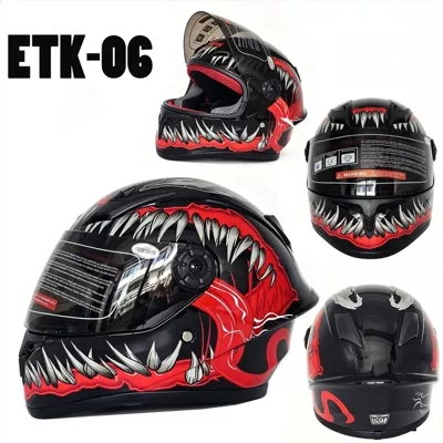 Vehicle Bicycle Helmets Off-Road Helmets, Motosiklet kaskı (dəbilqə) - childrens-etk-06-red-teeth-s-code