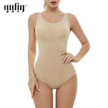 跨境无缝塑身衣收腹美体塑形内衣自带文胸提臀修身一体束腰连体衣