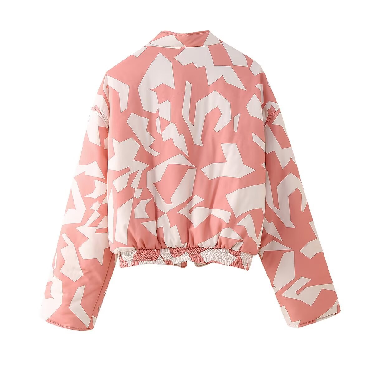 Giacca in cotone con cerniera stampata, nuova moda da strada, autunno/inverno 2024 da donna_voghion.com
