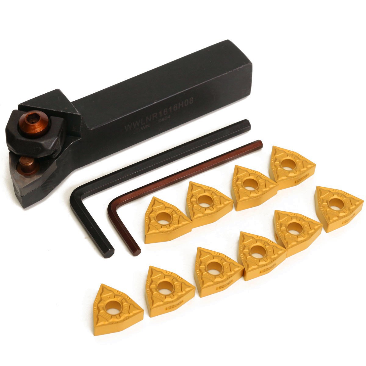 WWLNR1616H08/WWLNR1616K08 16x100mm数控车刀+扳手+WNMG0804刀片