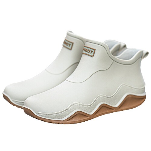 Cross-border short-barrel couple rain boots, men's low-cut exterior wear, Korean water shoes, thick soles, shallow mouth, non-slip kitchen rubber shoes, men and women