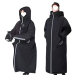 冬季加绒加厚电瓶车防风衣罩挡风衣摩托车骑行防寒服