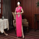 Cheongsam Young Style Classy Improved Version New Stage Catwalk Performance Clothing Long Urban Style Large Size Slimming Look China