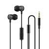 Metal headphones, small earplugs, 3.5mm, wholesale