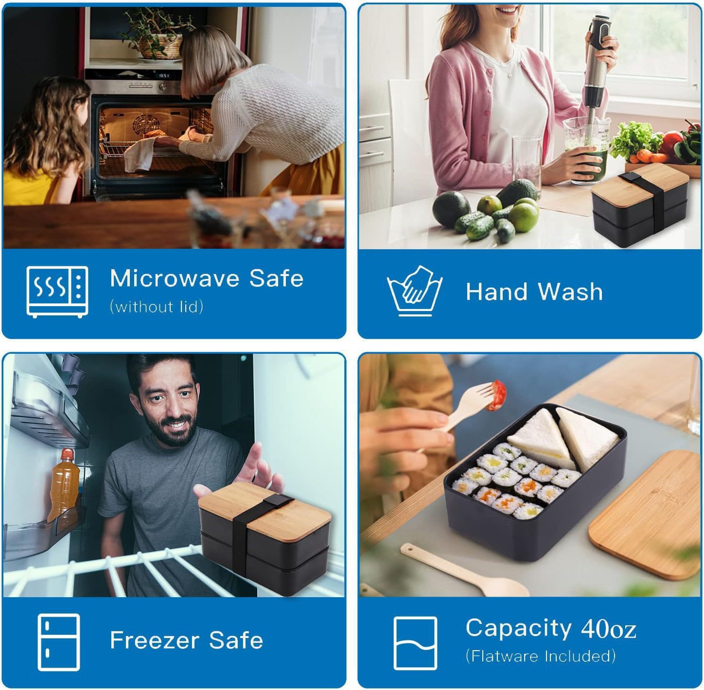 Transfronterizo japonés lonchera compartimento aislamiento de doble capa de gran capacidad horno de microondas de plástico traje de fábrica al por mayor