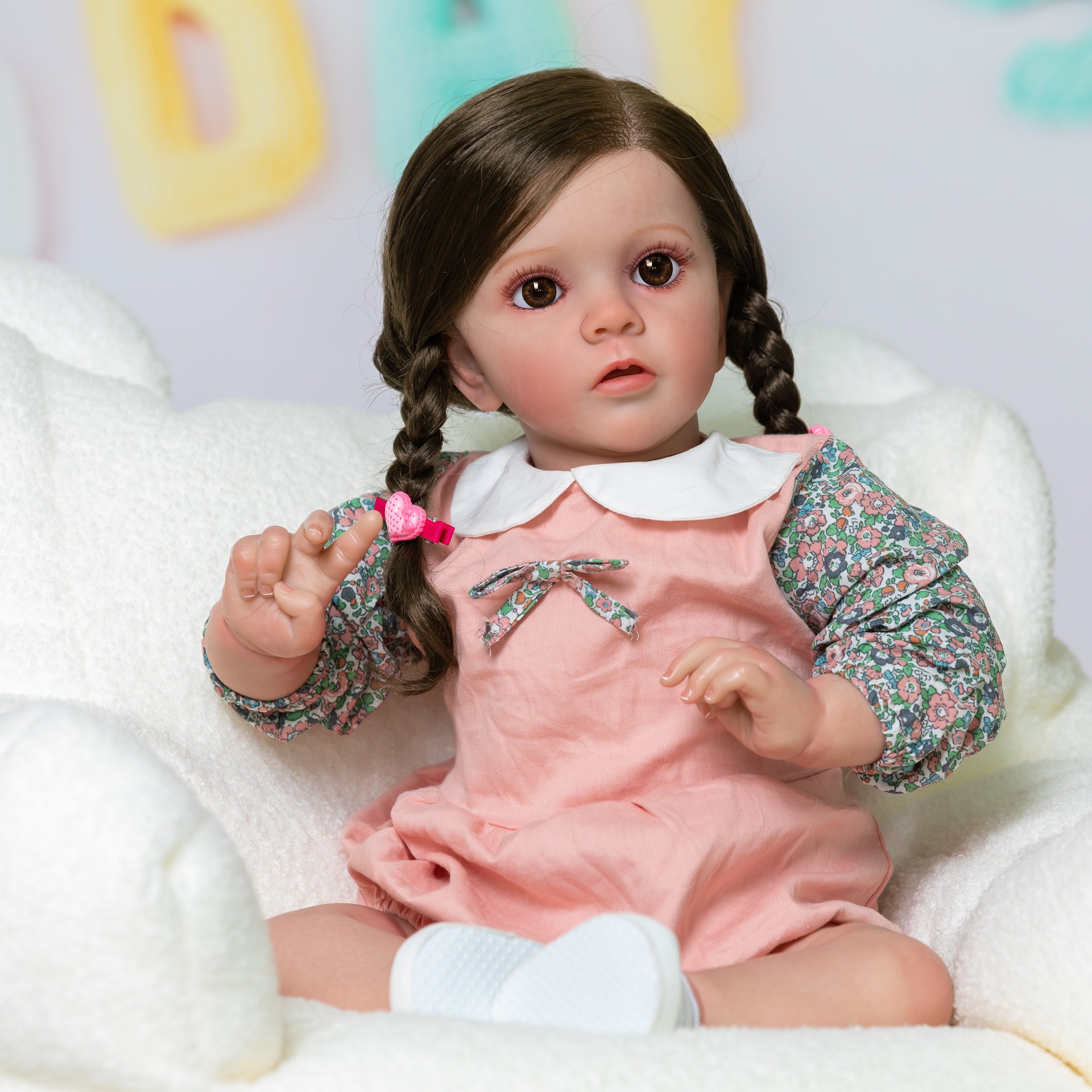 NPK de alta gama de simulación reborn muñeca Missy hecho a mano exquisito 3D pintado sangre venosa seda visible