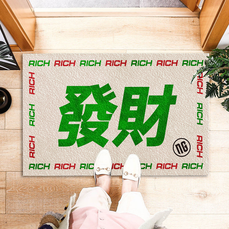 Nacional de moda anillo de seda puerta Mat Puerta de bienvenida PVC impermeable antideslizante pie estera raspado barro frotando suelo se puede cortar