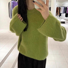 韩系高级感针织衫毛衣女2025秋冬新款慵懒风宽松软糯加厚外穿上衣