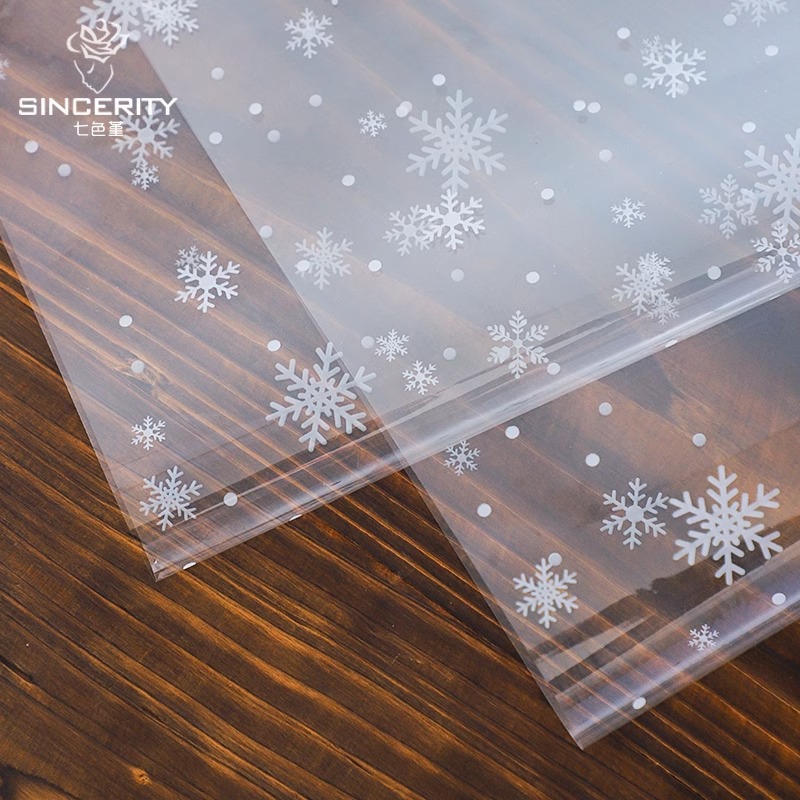 Papel de embalaje de Navidad de siete colores de cordierita, papel de vidrio de nieve, manzana de paz, embalaje de regalo, papel de embalaje de manzana impermeable