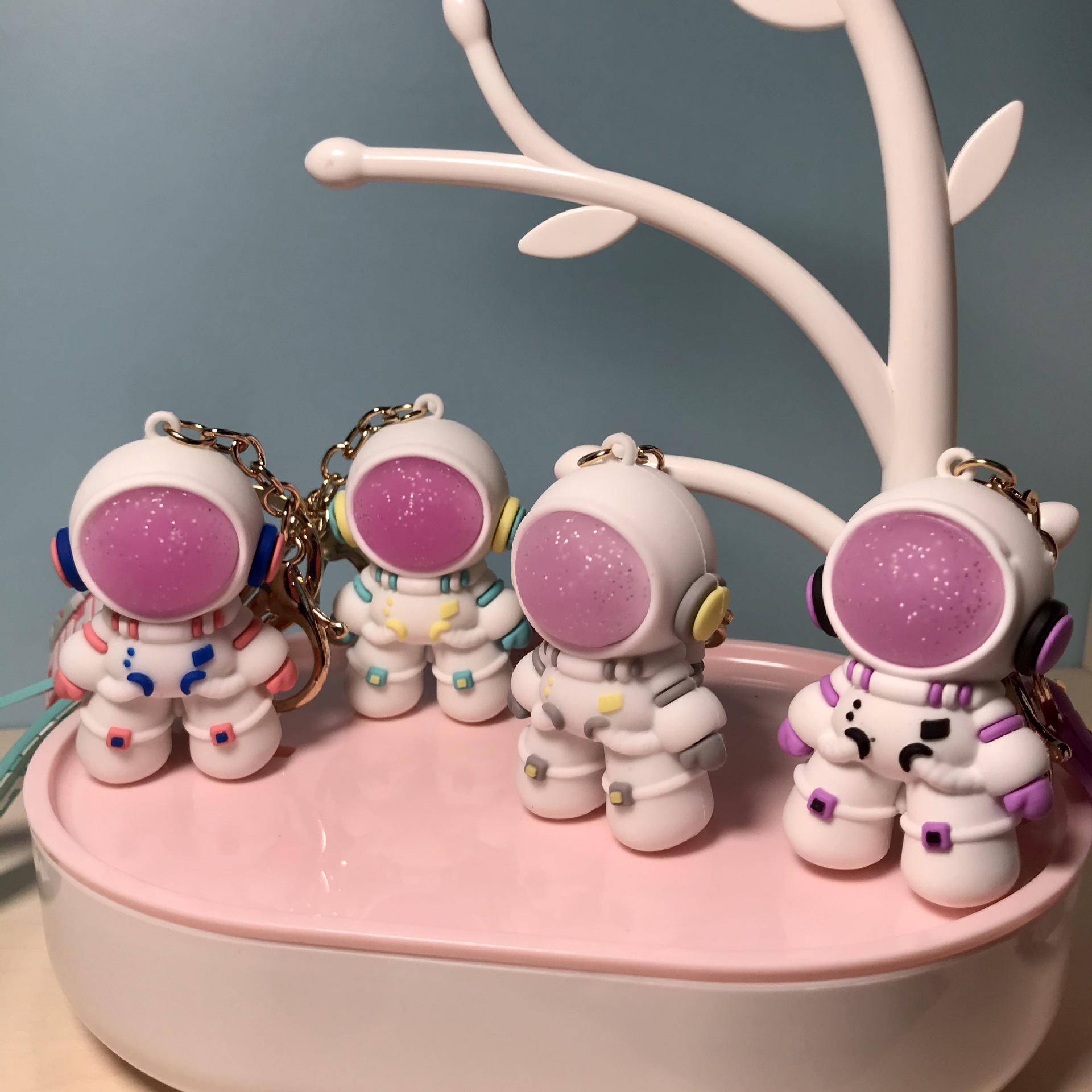 太空人宇航员钥匙扣情侣包包挂件汽车挂饰PVC软胶公仔硅胶钥匙扣