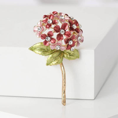 Versatile Women's Clothing Corsage – Yaxa sancaqları - pink-white-3859-wh-size-54311cm-weight-10g