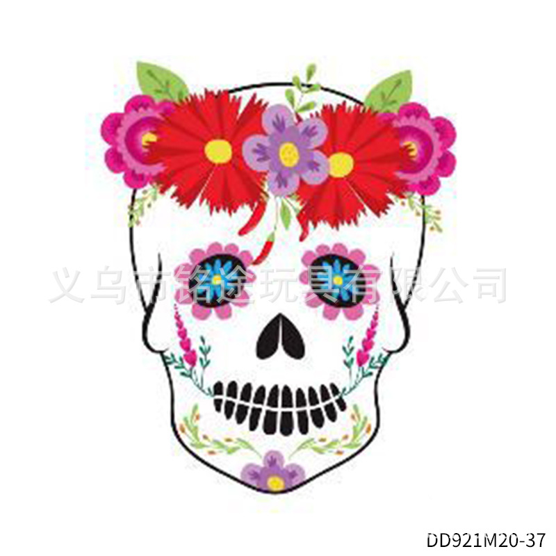 Suministros de fiesta de carnaval mexicano Día de los muertos Pegatinas de fiesta divertida para niños Accesorios de fotografía mexicana