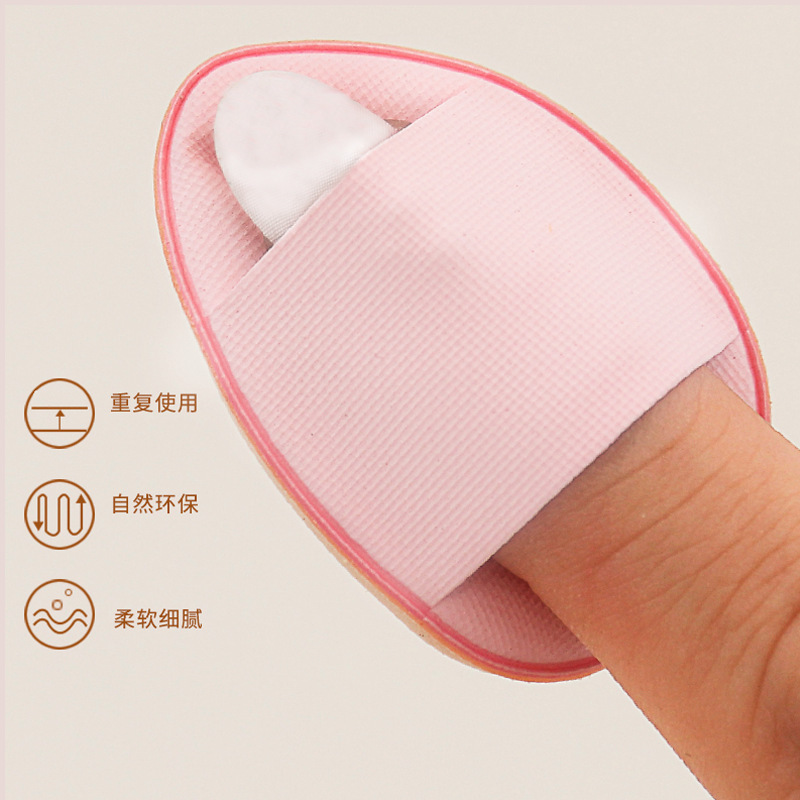 Fabricantes Pulgar Puff Mini Mini Pequeño Cojín de aire húmedo y seco Puff Gota de agua Puff de la yema del dedo Producción y venta al por mayor