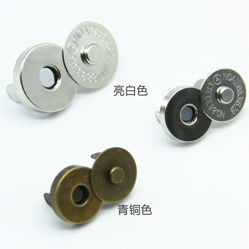 Оптовая продажа 1.8cm сумка с магнитной пряжкой 14 мм бумажник с магнитной железной пряжкой круглый без шитья соска