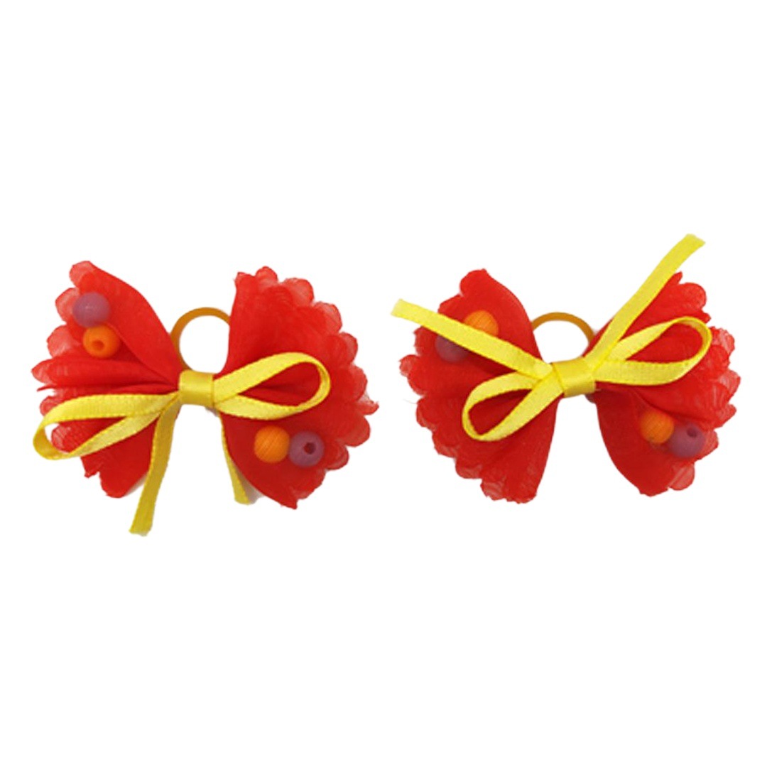 Pet Mesh Bow Hair Flower Valentine's Day Dog Hair Accessories Hair Rope Hair Clip Small Ball Style Pet Supplies Wholesale