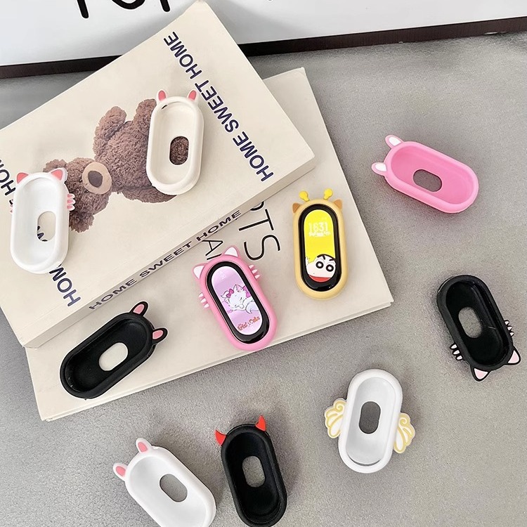 Suitable for mi bracelet 8 strap cute cartoon silicone protective case wrist strap smart sports bracelet