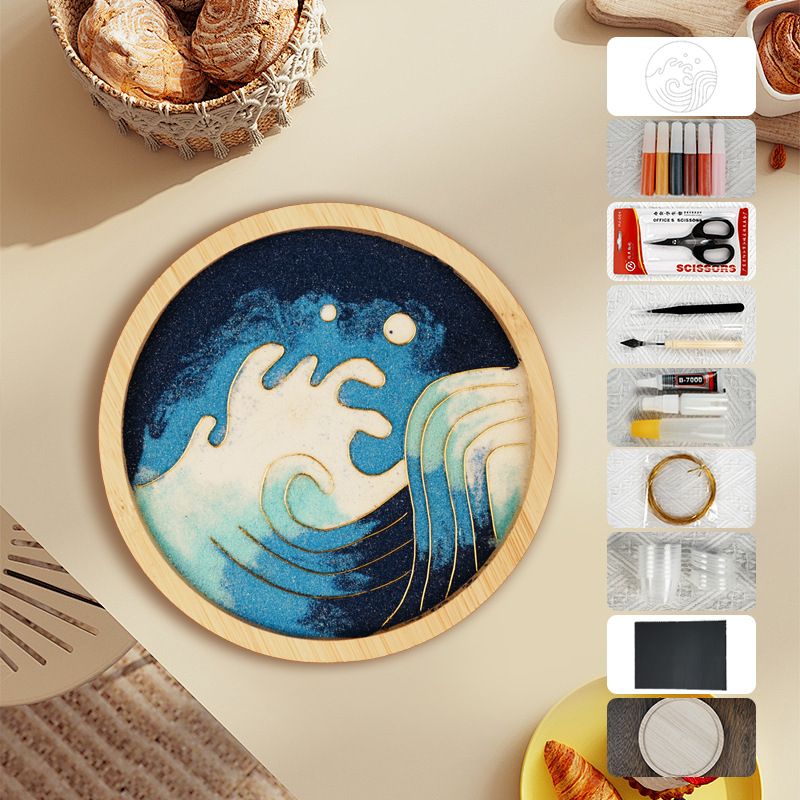 Materiales tradicionales hechos a mano Jintao Landiy pintura de esmalte novatos tazas esteras estudiantes activos cultura cultural inmaterial