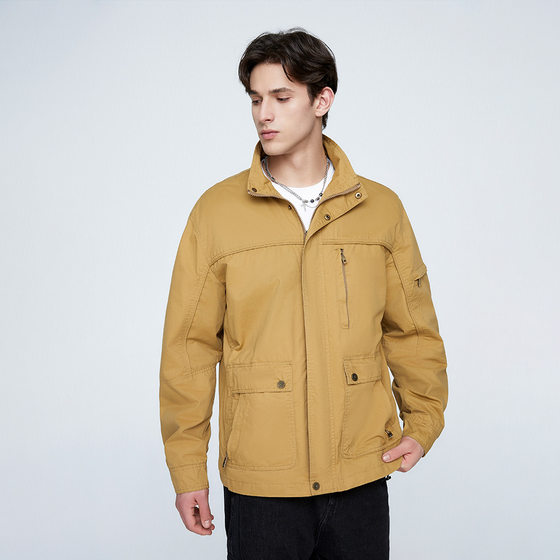 OLA spring and autumn men's thin American workwear multi-bag casual jacket loose all-match simple style sports Outdoor
