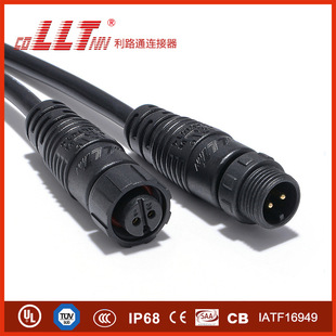 ��·ͨ���� M12ע�܌��ӹ�ĸ��ˮ�B����ϴ����LED�����2-8о���^