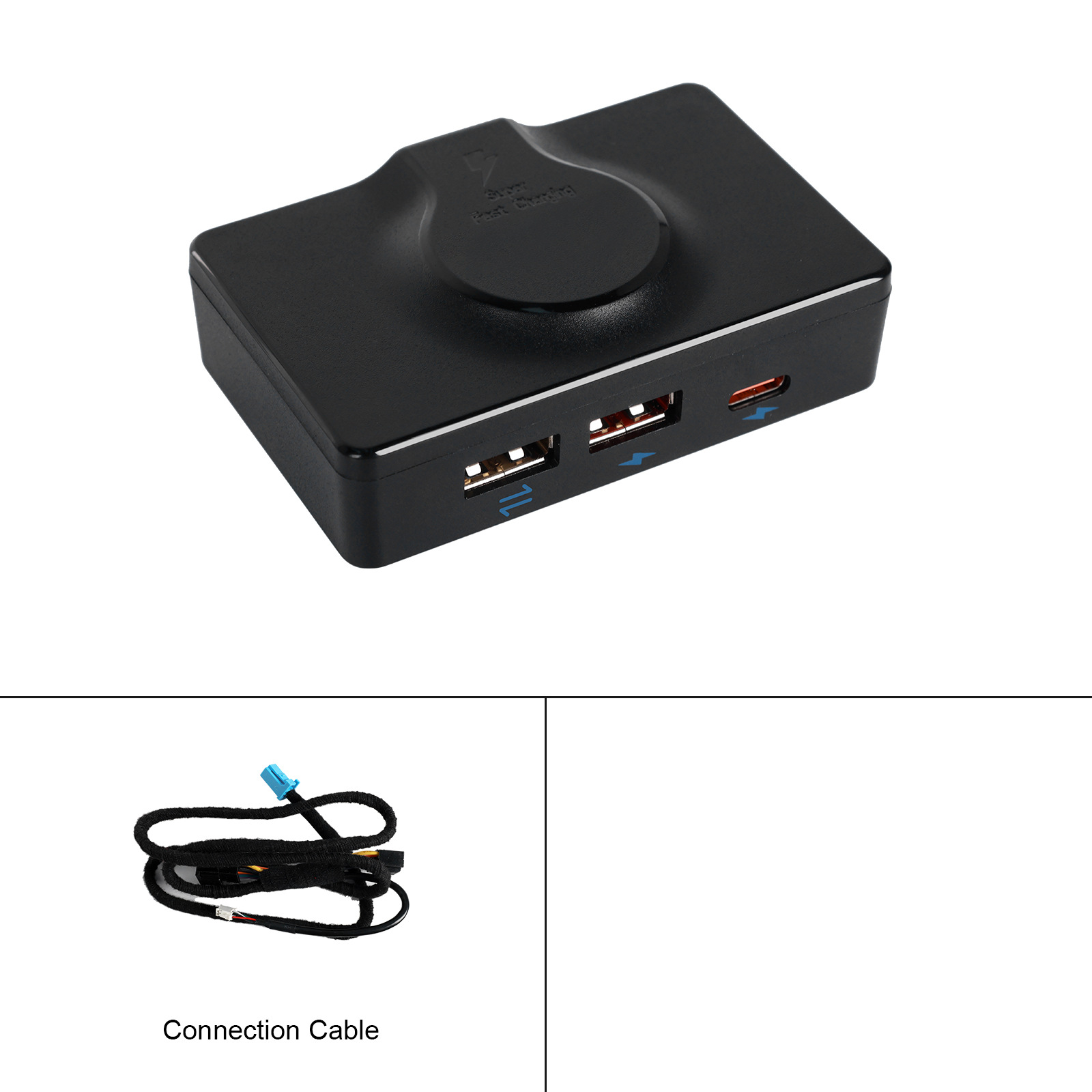 (2개) 30W 20W U 디스크 자동차 3 슈퍼 빠른 충전 사각형 상자 충전 상자