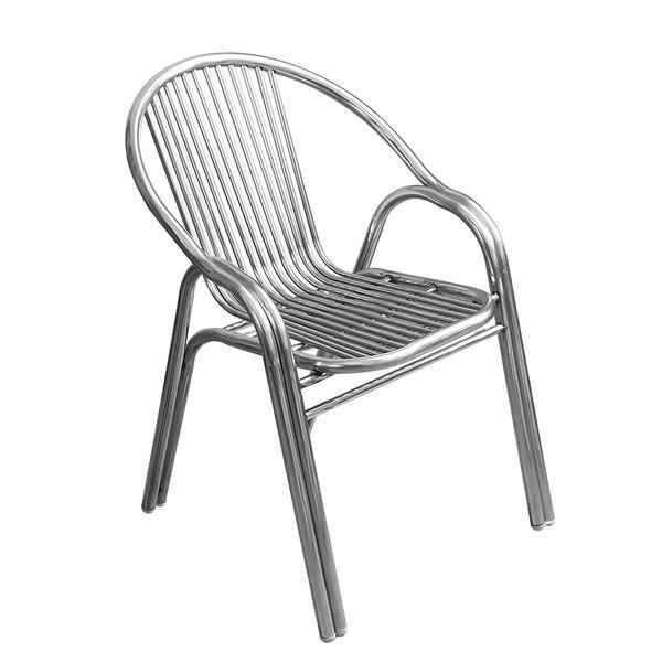 silla de acero inoxidable gruesa silla de respaldo casera reposabrazos individuales asiento de ocio asiento al aire libre silla de comedor taburete