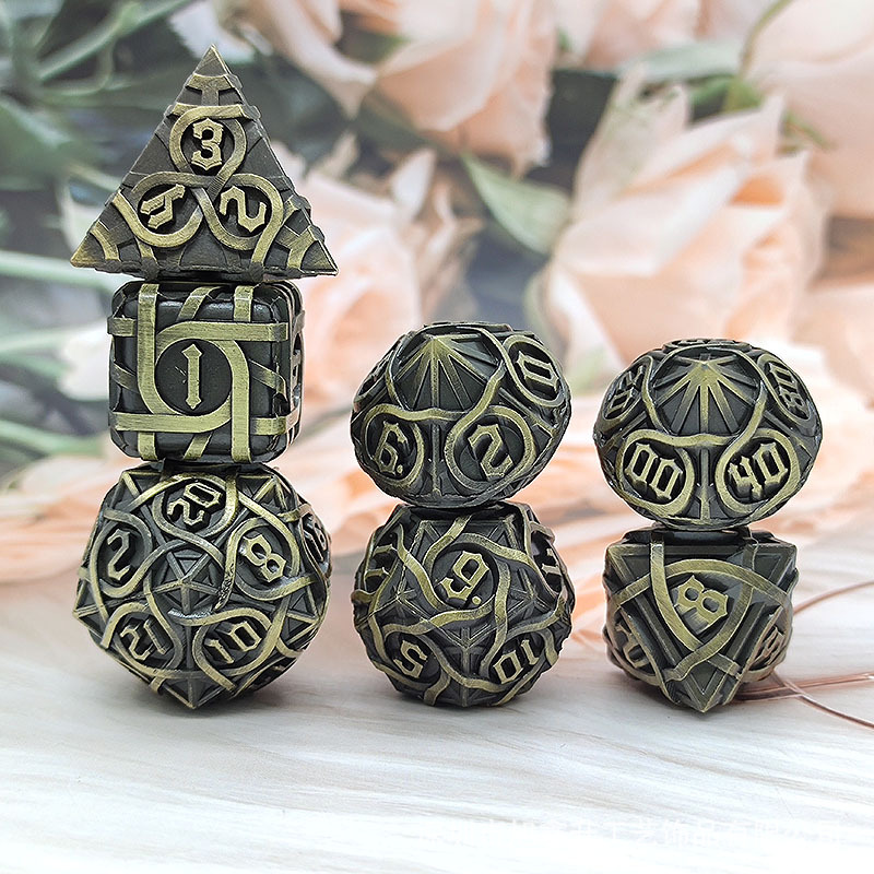 Nuevo metal sólido dados cthulu corriendo grupo COC dragón y mazmorras DND poliedro digital dados trpg