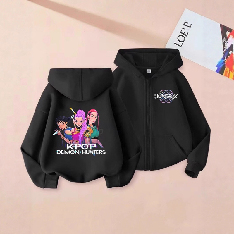 2025 Cross-Border Children's Zipper Hoodie Cartoon Girl Fashion Children's Clothing Autumn Sweatshirt Ready Stock Wholesale Cross-Border