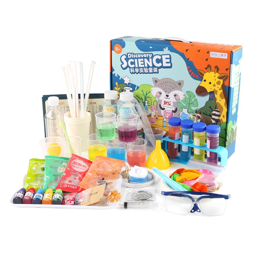 Experimento químico de los niños vapor paquete juguete kindergarten hecho a mano DIY regalo estudiantes La Escuela Primaria haciendo equipo experimental