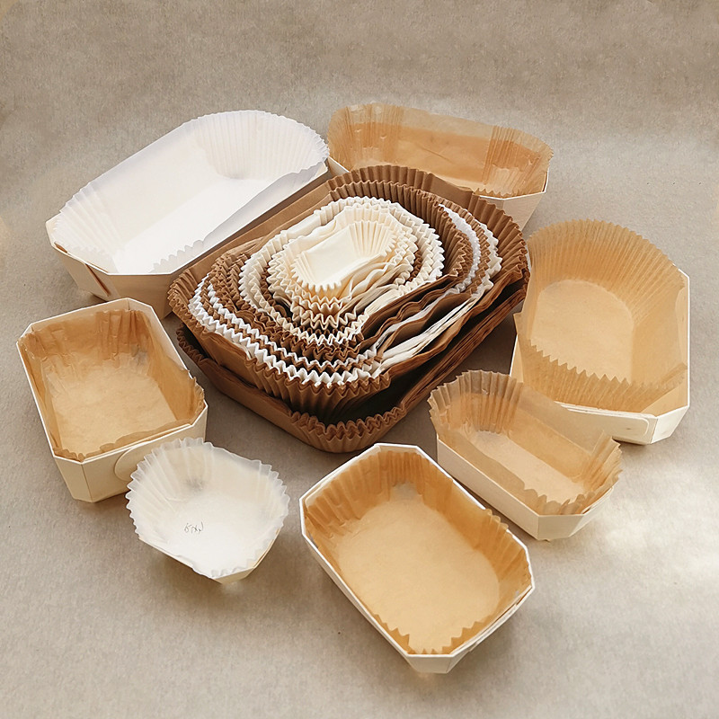 多尺寸供应烘焙包装木托纸托 可烤防油蛋糕纸杯面包木盒蛋糕纸托