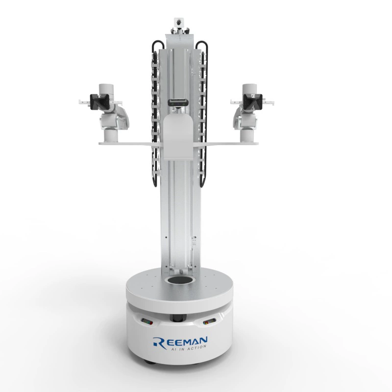 Полностью автоматическая коллаборативная роботизированная рука может поднимать коробки, обрабатывать поддоны и укладывать в штабели с дистанционным управлением VR.