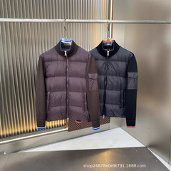 正确版本现货.M家25秋冬新款针织拼接羽绒服外套时尚百搭男女同款