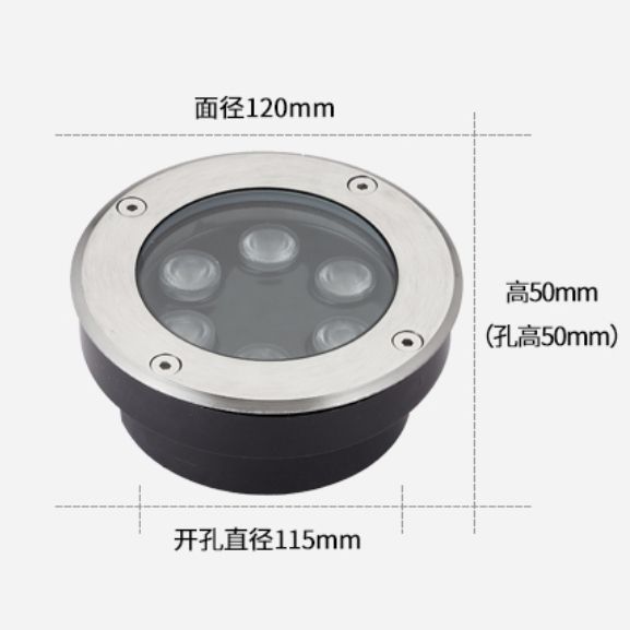 LED lámpara enterrada ultra delgada lámpara de suelo exterior impermeable redonda pasillo lámpara de pasillo incrustado paso cuadrado lámpara de suelo pequeña image 10