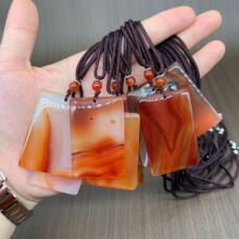 玛瑙平安无事牌男女情侣玉髓平安玉牌吊坠项链玉坠挂项链毛衣链