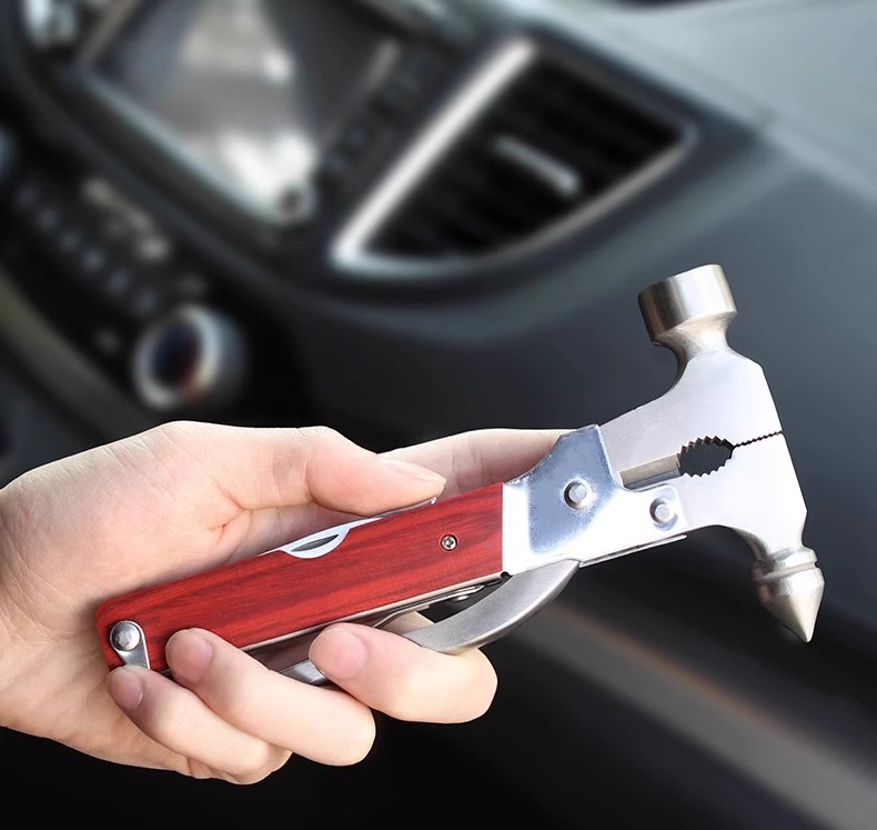 Car multi-function cone safety hammer car escape tool axe hammer mini safety rescue window breaking hammer