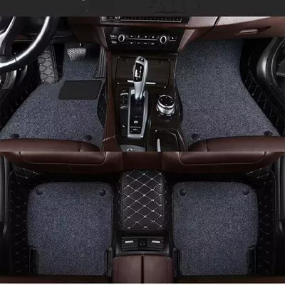 Haima S5 M6 Familia M5 Third Generation and Fourth Generation Haifuxing Cupid S7 Knight Surround Car Floor Mats (Ayaqaltılar (Kovriklər)) - 14-18-haima-s5-double-layer-model-black-rice-leather-gray-carpet