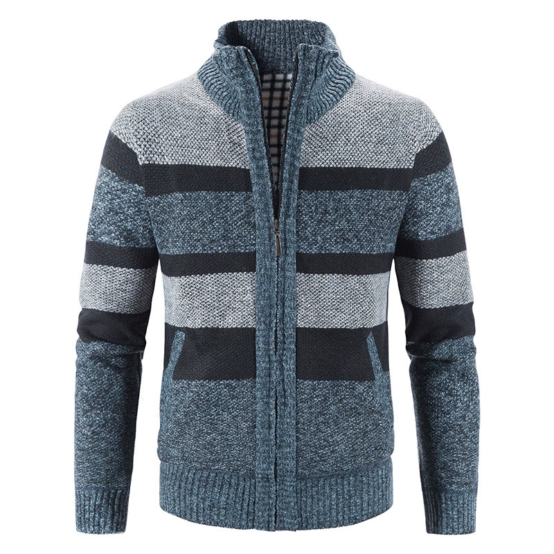 Demi-season fleece cardigan, sweater, knitted T-shirt for leisure, jacket, increased thickness, oversize