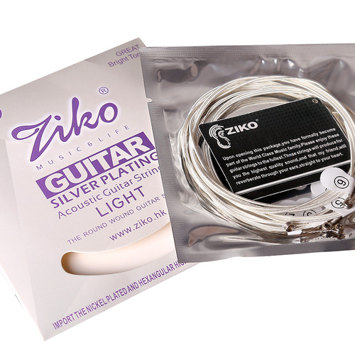 ZIKO DUS-010 DCZ-012 folk guitar strings silver-plated wooden guitar string set rust-proof 1-6 strings