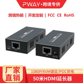 HDMI延长器50米1080P本地环出HDMI转RJ45高清视频传输跨境专供