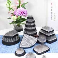 插花器底座针不锈钢日式花艺材料套装插花固定神器工具