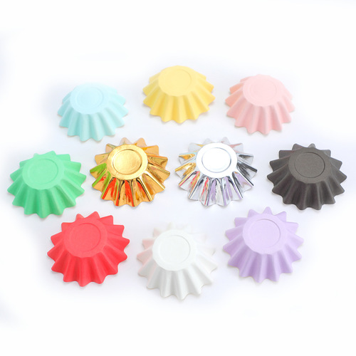 50 disposable high temperature resistant cup cake paper cups, macaron color hard snow Mei Niang paper holder, glutinous rice ball holder