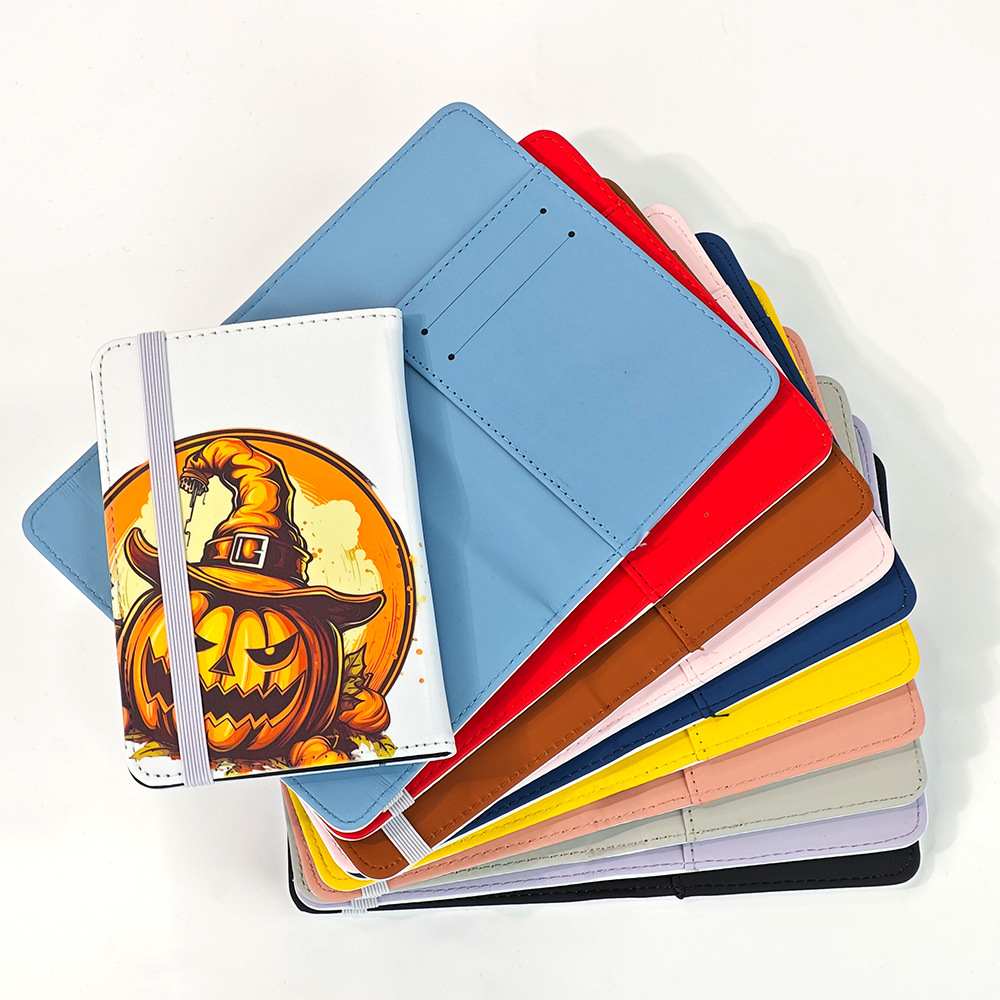 Nuevos productos directos de transferencia térmica de cuero multicolor tarjeta de pasaporte personalidad creativa al por mayor