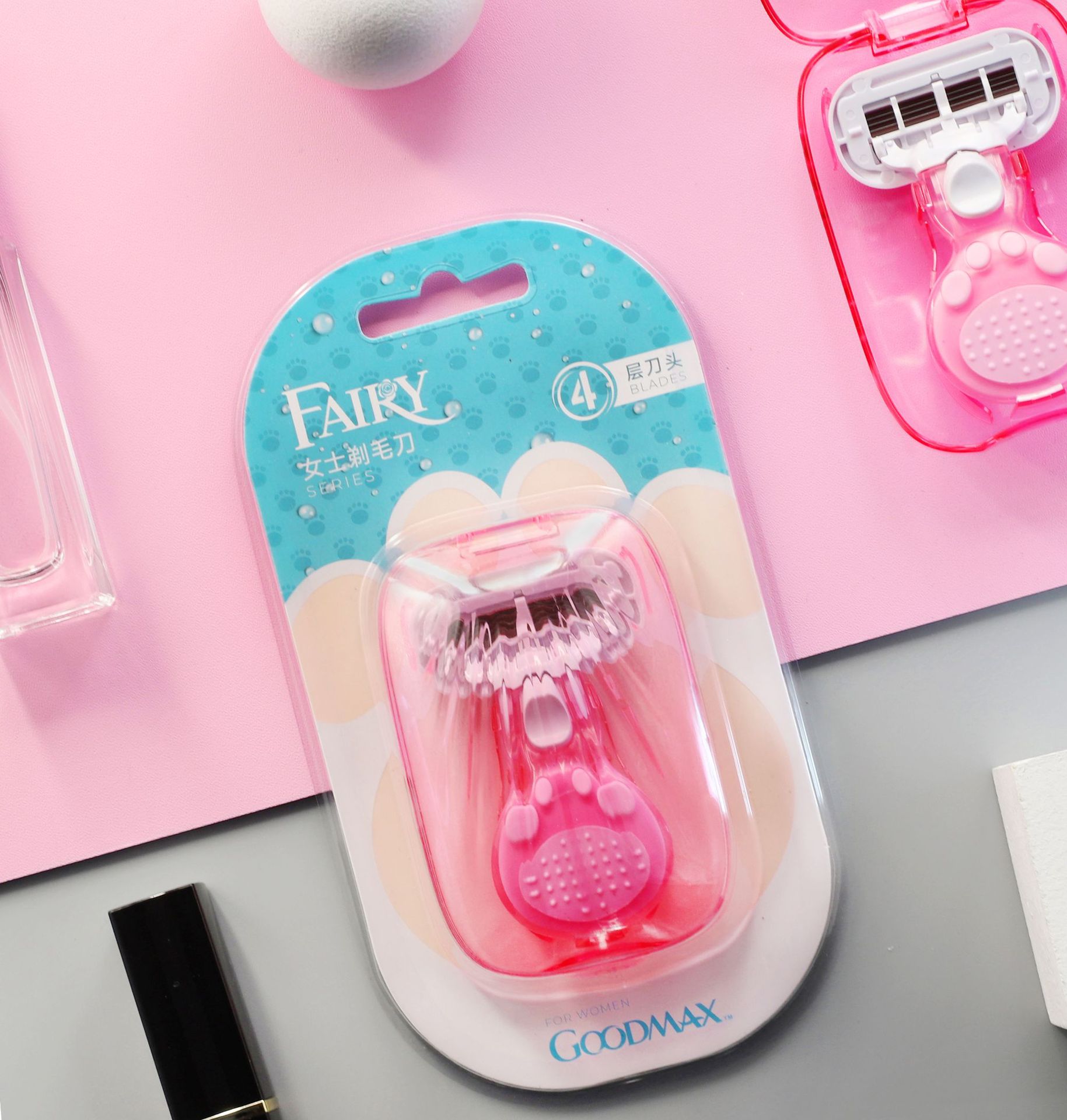 粉色泡壳包装图