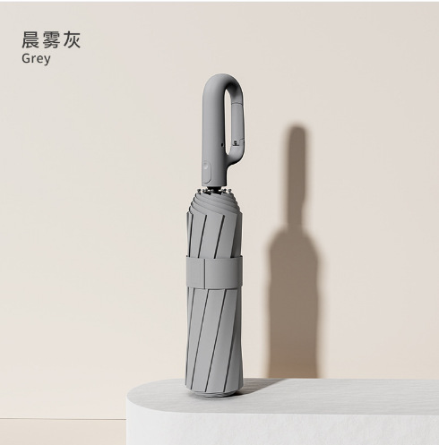 全自動晴れ傘逆自動折りたたみ両用傘黒ゴム日焼け止め反射プラスリング傘ビジネス傘