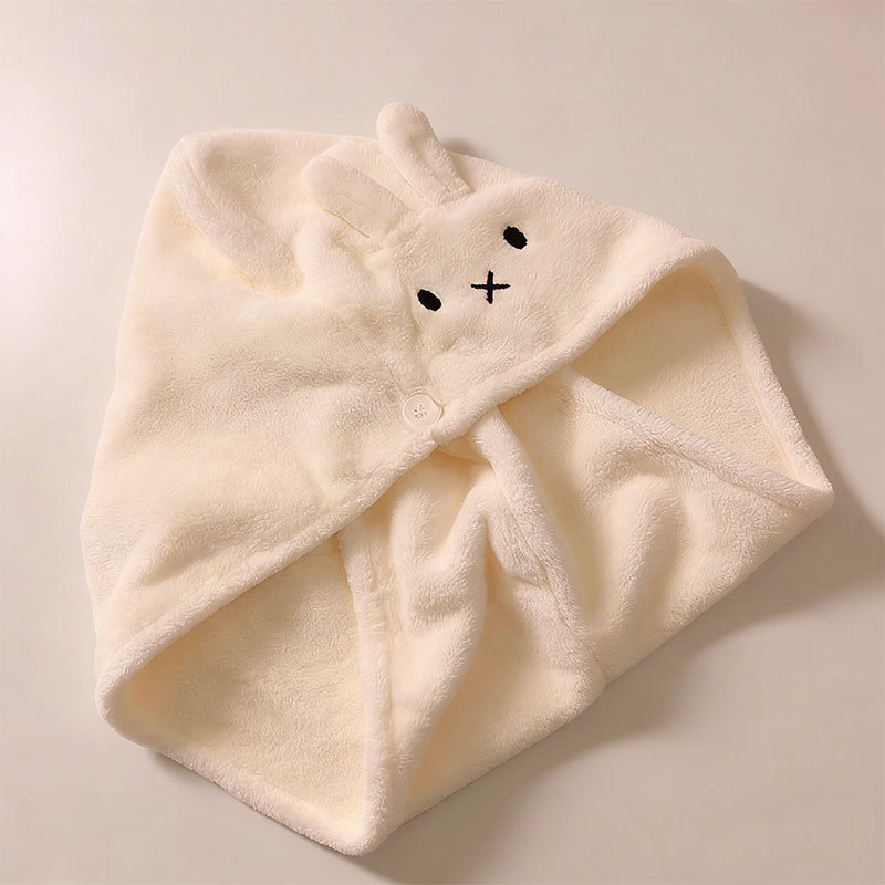 Trendy thickened rabbit hair-drying towel, coral fleece cartoon absorbent quick-dry shower cap, hair-washing towel wholesale Trendy thickened rabbit hair-drying towel, coral fleece cartoon absorbent quick-dry shower cap, hair-washing towel wholesale