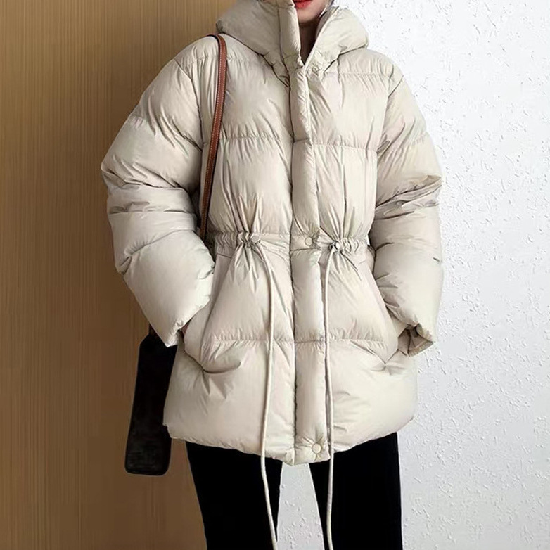 Puff down Jacket for Women 2025 New Short Style Loose Duck down Hooded Winter Warm Coat Pinghu
