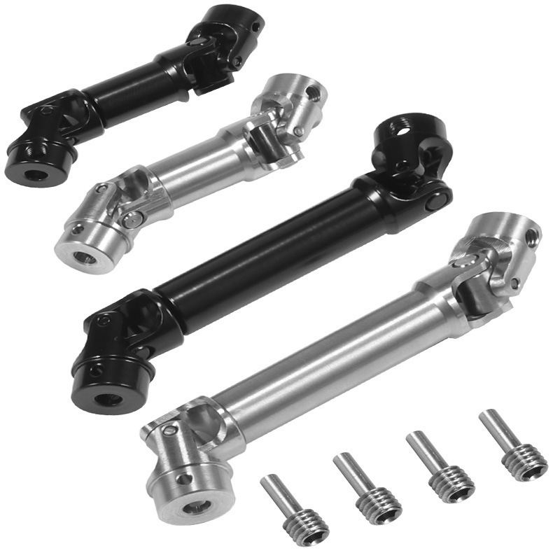 1/18 Trx4M Land Rover Defender/Ford Lima Stainless Steel Drive Shaft 2Pcs Silver/Black