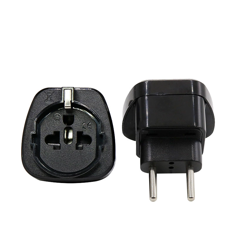 Cross-border supply all-copper SD-9C European standard conversion plug 4.0-pin European to American conversion socket CE certification